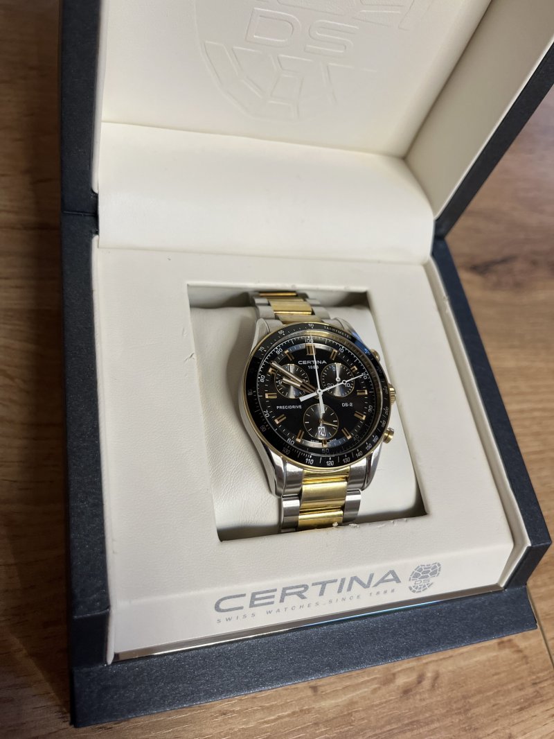 Eladó Certina DS-2  Precidrive Chronograph Black/Gold óra